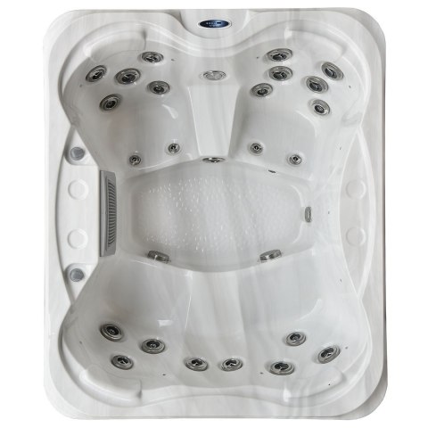 Wanna SPA 4-osobowa 23 dysze marmur/czarna 215×180